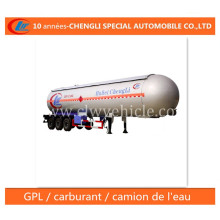 30t LPG Tank Semi Trailer 59.52cbm LPG Delivery Trailer pour Nigeria